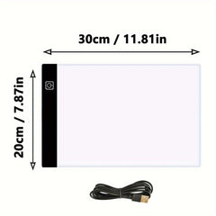 1pc Portable A5/A4 LED Copy Board, Light Tracing Box, Ultra-ThinAdjustable USB Interface LED Trace Light Pad For Tattoo Drawing.Streaming, Sketching, Animation, Stenciling
