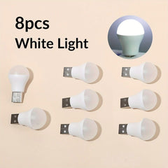 2/3/5pcs Mini USB Light Bulb Small Night Light Unique Design Portable Lighting Bulb Night Light