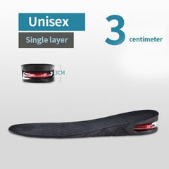 3-9cm Invisible Height Increase Insole Cushion Height Adjustable Shoe Heel Insoles Insert Taller Support Absorbant Foot Pad