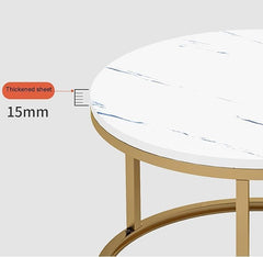 Ceramic Top Coffee Table Set 70 cm & 50 cm