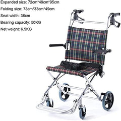generic Propelled Wheelchair Folding Lightweight Aluminum Alloy with Rust and Corrosion Resistant Small Wheelchair
