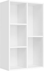 5 Cube Bookcase, Wooden Bookshelf with 5 Compartments, Floor Standing Storage Unit for Files, Decor, In Study, Living Room, Bedroom, bookshelves