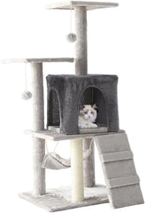 Cat Tower, indoor cat tree with sisal covered catch posts and plush catch balls