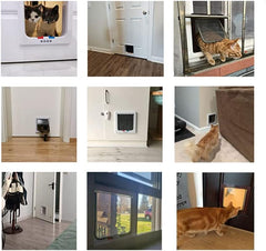 Large Cat Door, (25 * 23.5 * 5.3cm) Interior and Exterior Pet Door