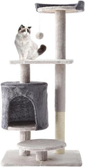 Cat Tower, indoor cat tree with sisal covered catch posts and plush catch balls