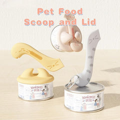 Cat Food Can Lid and Spoon,Pet Food Can Supplies Set