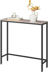 Narrow Console Table, 75cm Small Entryway Table for Hallway, Bedroom, Living Room, Foyer, Long Entryway (Greige)