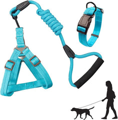 No Pull Adjustable Reflective Step-in Puppy Harness with Padded Vestfor