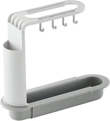 Soap Sponge Drain Rack Storage Basket Bag Faucet Holder Adjustable Holder