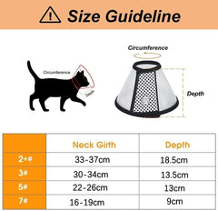 Cat and Dog Cone Collar, Adjustable Recovery Pet Cat Neck Cone