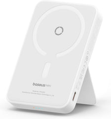 باسيوس باور بانك مغناطيسي، شاحن لاسلكي محمول 5000mAh لحزمة بطارية ماج سيف، شحن سريع 20 واط USB-C لايفون 15/برو/برو ماكس/بلس، سلسلة ايفون 14/13/12