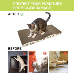 Cat Scratching Board, with Catnip, Wavy (2pcs)