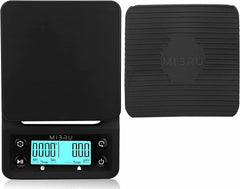 Coffee Scale | Kitchen Scale | Pour Over V60 Drip Coffee | Food Baking Table Weighting with Tare timing Function Digital Precise Graduation Waterproof Mat 0.1-3000G ميزان قهوة رقمي مع مؤقت