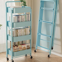 No Assembly Folding Rolling Cart