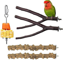 4 pcs/5 pcs Natural Wood Perches for Birds,Bird Parrot Stand Toy