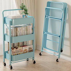 No Assembly Folding Rolling Cart