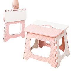 Camping Folding Step Stool, 12 inch Non-Slip Foldable Chair with Handle