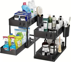 Under Sink Shelf Organizers and Storage Rack
