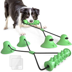 Dog Suction Cup Chew Toy with Rope, Blue