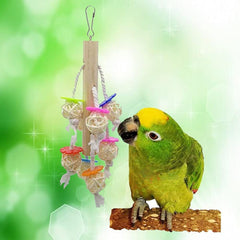 (8 Packs) of Bird Parrot Swing Chewing Toys,Natural Wood bird cage accessories,Suitable for Small Parakeets, Cockatiels, Conures, Finches,Budgie,Macaws, Parrots, Love Birds