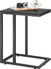 Side Table, C Shaped End Table for Couch, Sofa and Bed, Large Desktop C Table for Living Room, Bedroom, Bedside