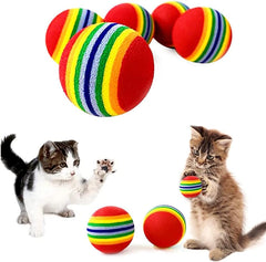 5PCS Rainbow Cat Mouse Toys for Indoor Cats