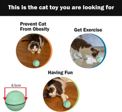 Smart Interactive Cat Toy Ball,Automatic Rolling Kitten Toys USB Rechargeable