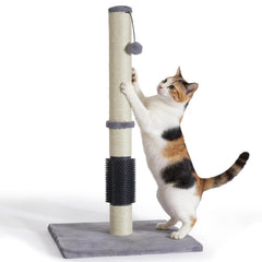 Cat Scratching Post, 80cm Tall Sisal with Hanging Ball
