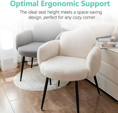 Minimalist Accent Armchair with Ergonomic Cloud Backrest