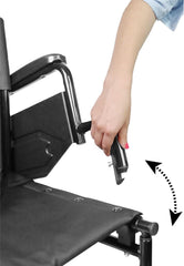 Folding Wheelchair Lightweight Transfer (Strong Steel Frame) Disabled Chair Adult Steel Transit