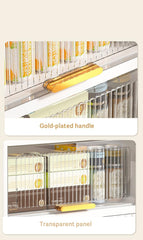 5-Tier Lidded Storage Bins, extra-Large Storage Bins, Kitchen Organizer Cabinet, multi-Layer Transparent Flip-Top Snack Organizer Cabinet, for Home, Kitchen & Bedroom