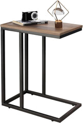 Side Table, C Shaped End Table for Couch, Sofa and Bed, Large Desktop C Table for Living Room, Bedroom, Bedside