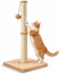 Cat Scratching Post, 80cm Tall Sisal with Hanging Ball