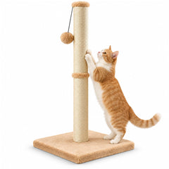 Cat Scratching Post, 80cm Tall Sisal with Hanging Ball