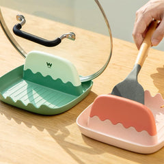 Kitchen Spoon Rest Holder with Drip Pads, Heat-Resistant Utensil Rests