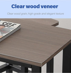 Dining & Bar Table Set, Industrial Style with Stools