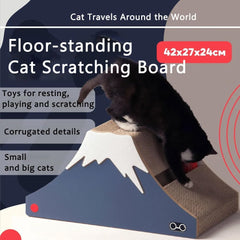 Cat Scratching Board, Scratch-resistant and Wear-resistant, Not Falling off the Chip Multifunctional Vertical Cat Climbing Frame (snowy mountain)