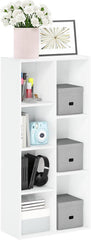 8-Cube Style Storage Organizer – 28.5cm Shelf Openings, Multi-Use as Bookcase & Display Shelf, Customizable (White)