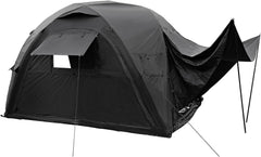 Inflatable Tents Blow up Tents for Camping, 4-6 Persons 4 Season Oxford Cabin Tent with Pump, Easy Setup Waterproof with Mesh Windows & Doors Outdoor Sandgold