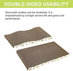 Cat Scratching Board, with Catnip, Wavy (2pcs)