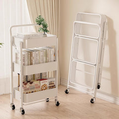 No Assembly Folding Rolling Cart