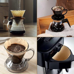 Coffee Filter 100 pcs, Coffee Filter Paper V60 Unbleached Disposable Coffee Filters Paper for Pour Over and Drip Coffee Maker (2-4 Cups)