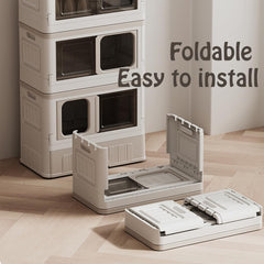 Foldable Cat Litter Box,Enclosure Cat Furniture Hidden Large Space Cat Toilet