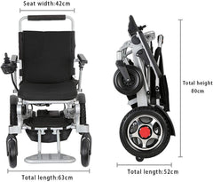 Relax Smart Folding Lightweight Electric Wheelchair Black