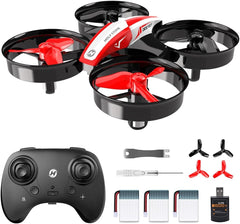 Holy Stone Mini Drone for Kids and Beginners RC Nano Quadcopter Indoor Small Helicopter Plane with Auto Hovering, 3D Flips, Headless Mode and 3 Batteries, Great Gift Toy for Boys and Girls, HS210 Blue