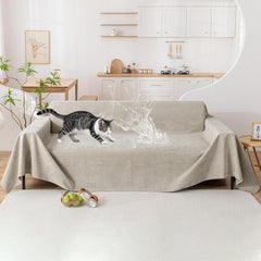 Mylindde Chenille Sofa Covers, Washable Geometric Jacquard Bohemian Couch Cover