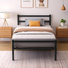 Metal Twin Bed Frame - 185 * 95cm High with Storage Space
