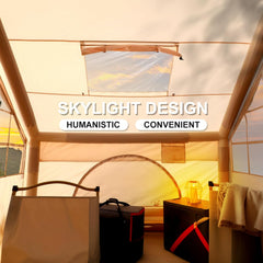 Tents for Camping - Inflatable Tent with PUM, Instant Setup Waterproof Tent, Oxford Fabric Camping Tent with Skylight, 3x2.4x2.2m Large Inflatable Camping Tent, 4 Season Family Tents for Camping