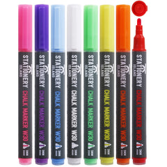 D60 Dry Erase White Liquid Chalk Pen - 6mm Chisel Tip - Pack of 4 White Chalk Markers