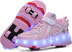 Mylindde Kids Roller Skates Shoes, 4 Wheels Roller Shoes,